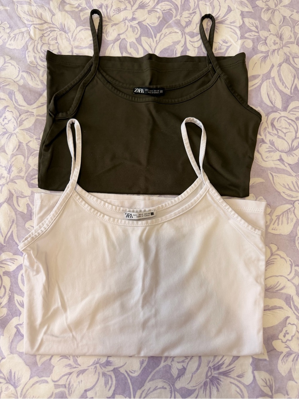 ZARA Women’s Basic Camisole Tank Tops, set of 2, Size S